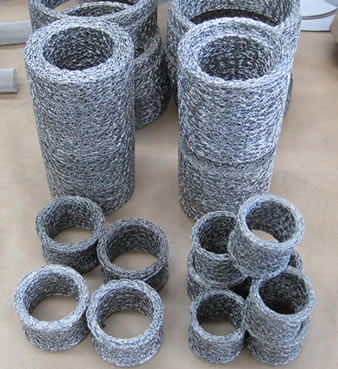 Filtre de grillage tricoté d'acier inoxydable avec les diamètres et l'épaisseur différents.